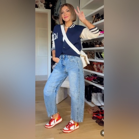 NWT Dress Forum Back to Basics Knitted Varsity Bomber Jacket - Picture 10 of 10